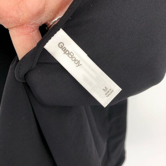 Gap Body Tankini Halter Swim Top Womens Medium Black V Neck - Picture 6 of 9